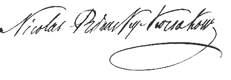 signature of Nikolai Rimsky-Korsakov
